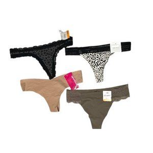 DKNY bTempted commando JenniSet of 4 Panty Thongs SMALL (15-EX)